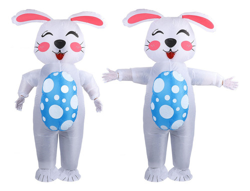 Disfraz Inflable De Conejo De Pascua 210t, Poliéster,