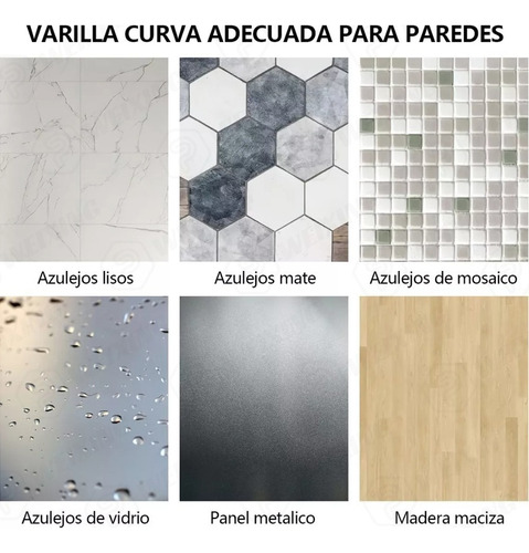 Barra De Cortina De Ducha Extensible En Forma De L 100-150cm