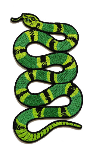 Parche Bordado Serpiente D Moda Snake Culebra Tendencia Ropa