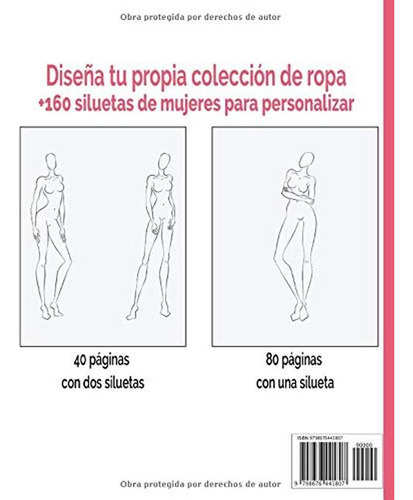 Cuaderno Diseno De Moda: Libro De Bocetos Para Disenadora De