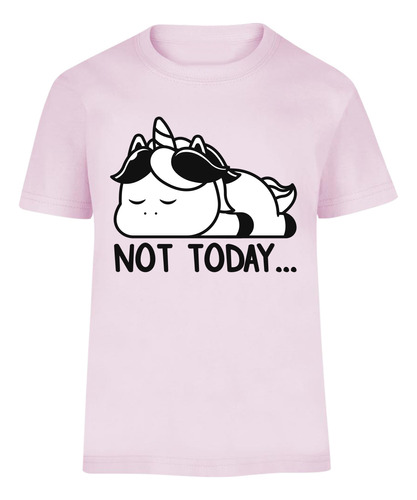 Playera Manga Corta Diseño Unicornio Muy Candado - Not Today