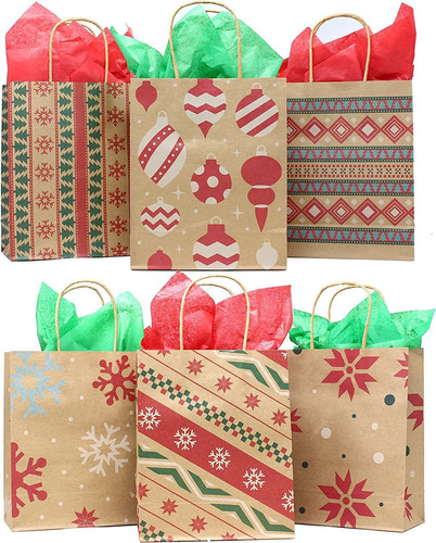 24 Bolsas De Regalo De Papel De Kraft Bolsas De Regalo Con 