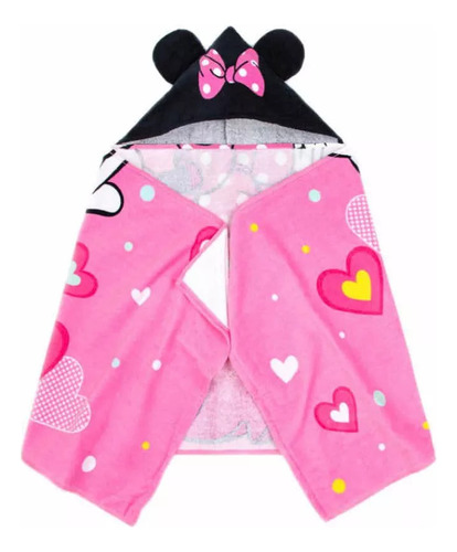 Toalla Niña Minnie Mouse Capucha Bata