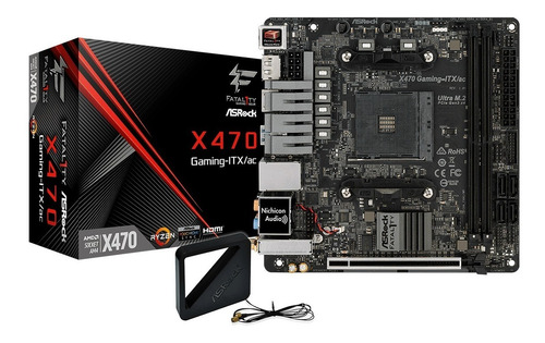 Placa Mãe Asrock X470 Gaming-itx/ac Amd Am4 Ryzen Ddr4