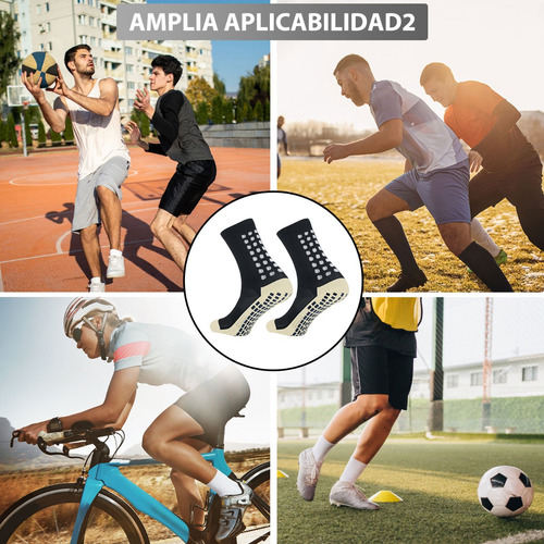 Medias Calcetas Futbol Antideslizante Set 6 + Pantorrillera