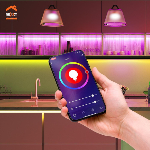 Imagen 4 de 5 de Bombillo Led Inteligente Nexxt Wi-fi 110v - A19