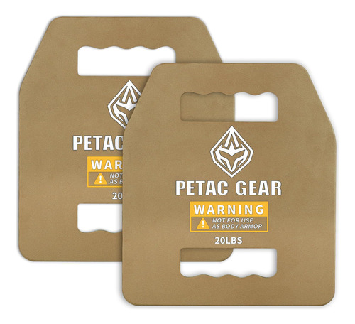 Petac Gear Placas De Pesas (20 Libras X 2) Para Chaleco Con 