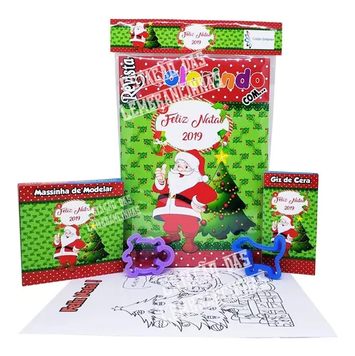 25 Kits Livro De Colorir Com Giz De Cera + Massinha E Moldes