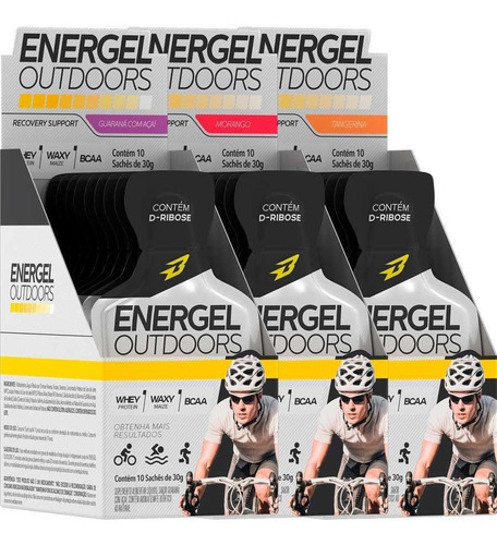 Kit 3 Gel Energético Energel Outdoors Com 10 Sachês Body