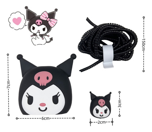 A Protector De Cargador Adaptador For iPhone Tipo C Kuromi