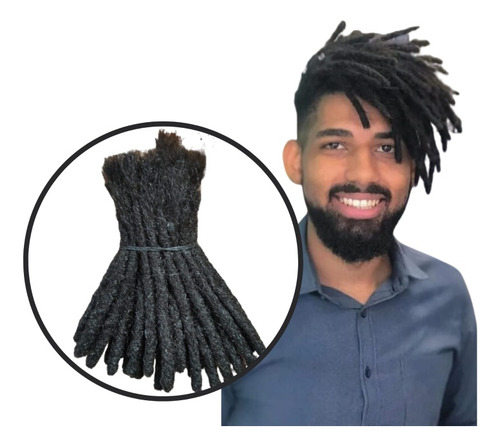 Dread Undercut Curto -35 Unidades - Cor Castanho Escuro