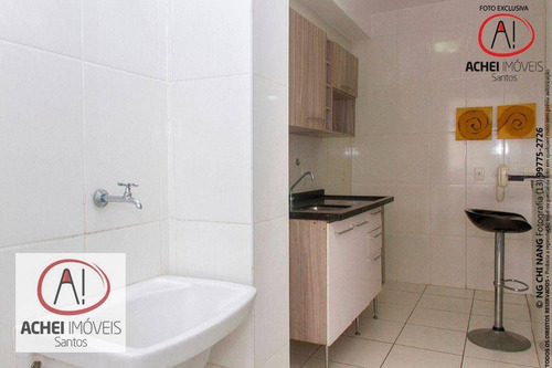 Imagem 18 de 30 de Apartamento Com 2 Dormitórios, Sala Com Sacada, Lazer Completo, 1 Vaga À Venda, 64 M² Por R$ 455.000 - Marapé - Santos/sp - Ap10953