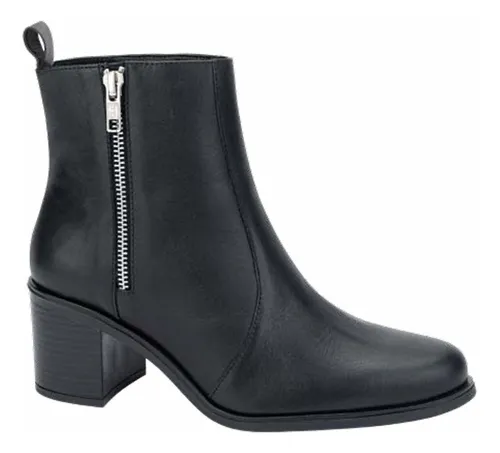 Bota Casual Tacon Medio Ancho Vicenza Negro Mujer 6718 Env o gratis