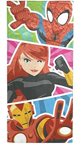 Marvel Heroes Girl Soft Cotton 28  X 58  Toalla De Baño, Pis