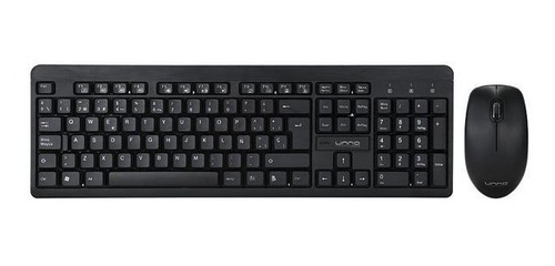 Unno Kb6741bk Combo Teclado Mouse Inalambrico Español Klass