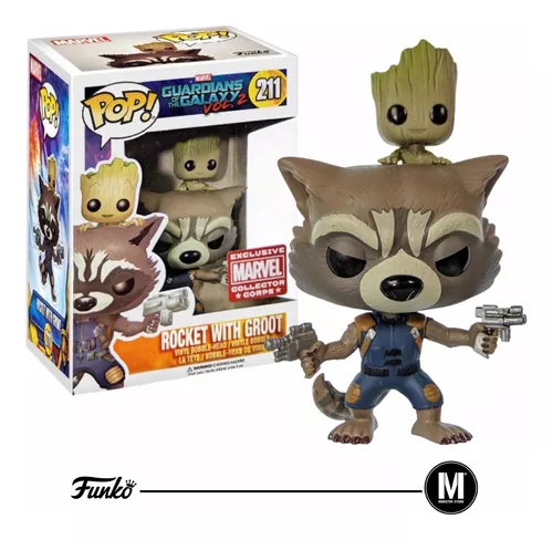 Funko Pop Rocket With Groot Marvel Collector Corps #211