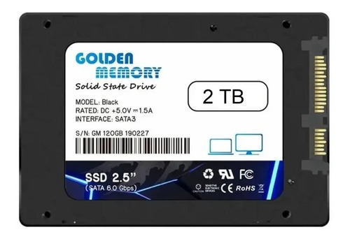 Disco Solido Ssd 2tb Golden 2.5, Sata, Laptop, Pc, Nuevos