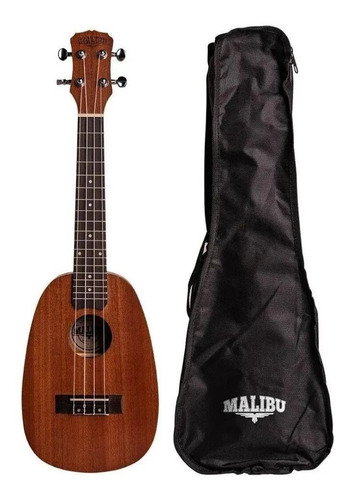 Ukulele Malibu Abacaxi Concert 23 Sapele Elet Nat C/ Capa