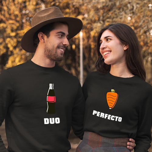 Imagen 2 de 4 de Dúo De Sudaderas - Unisex- Amor Y Amistad- Pastor Y Refresco