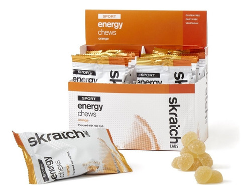 Gomitas Energéticas Deporte Skratch Labs Orange (caja/10) Sabor Naranja