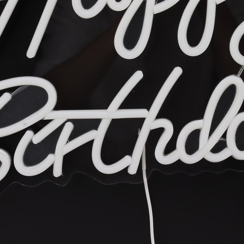 Letrero Romántico De Neón Con Letras Led De Feliz Cumpleaños