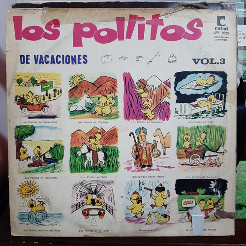 Vinilo Los Pollitos De Vacaciones Volumen 3 Zzw If1