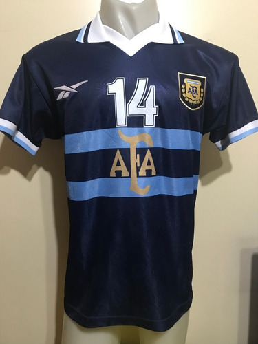Camiseta Argentina Sub 20 2001 Reebok Ponzio #14 River M