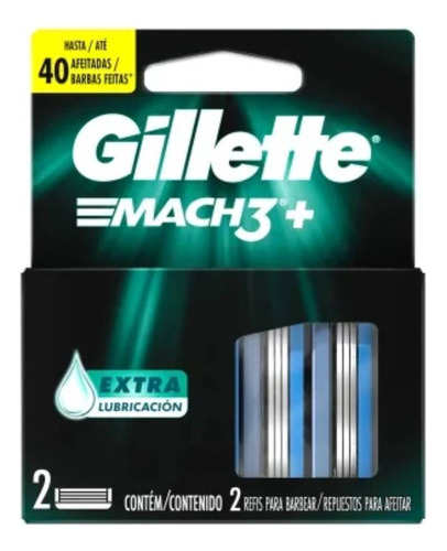 Repuesto Para Maquina De Afeitar Gillette Mach3+ X 2 U