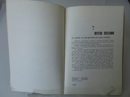 Livro O Encontro Do Século Fischer X Spassky Xadrez Mequinho