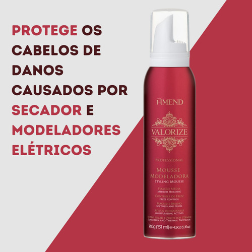 Amend Mousse Modeladora Fixação Média Valorize 140g