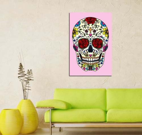 Vinilo Decorativo 20x30cm Calaveras Skull Arte Mexicano