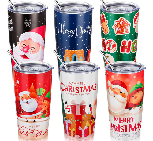 Paquete De 6 Vasos De 20 Oz Navidad, Vaso De Vacaciones...