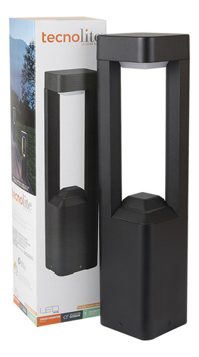 Lampara Sobreponer En Piso Negro 10w Luz Suave Cálida 10hled