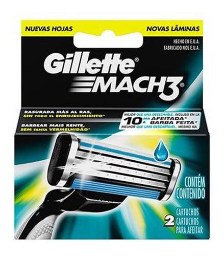 Repuestos Gillette Mach 3 X 2 Unidades