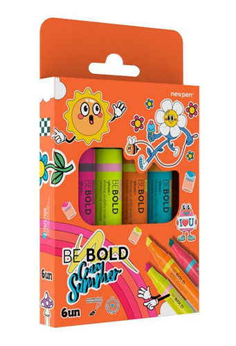 Marca Texto Be Bold - Newpen - Crazy Summer Com 6 Cores