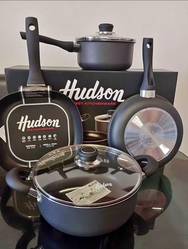 Set Bateria Cocina 5pz Aluminio Forjado Hudson Induccion