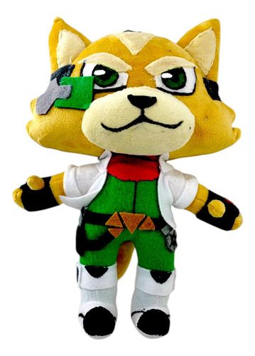Peluche Fox Mcloud Starfox Hecho A Mano Naranja Y Verde