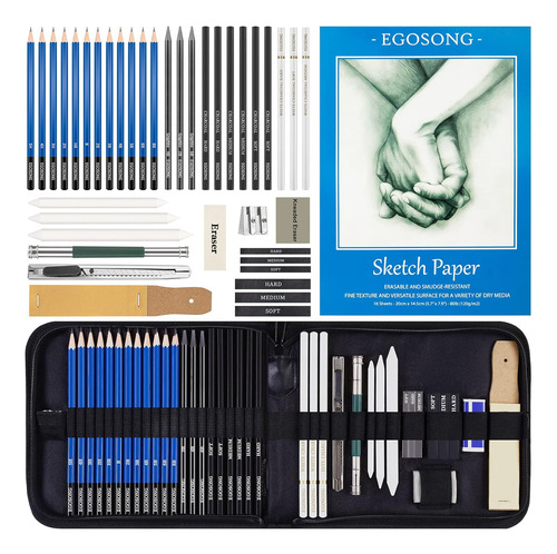 41 Dibujo Set Sketch Kit, Sketching Suministros Cuadern...