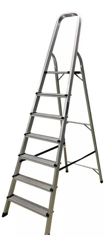 Imagen 2 de 4 de Escalera Hogareña 7 Escalones Aluminio 189cm Lusqtoff