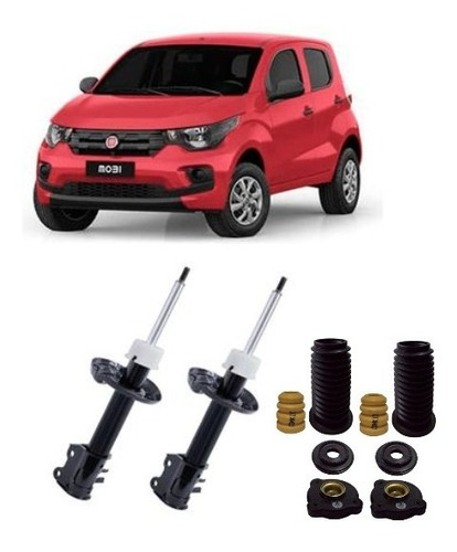 Par Amortecedores + Kits Dianteiros Fiat Mobi  2016/...