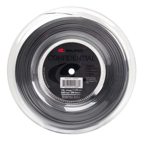 Rollo confidencial de Solinco 1,25 cuerda encordado Tenis