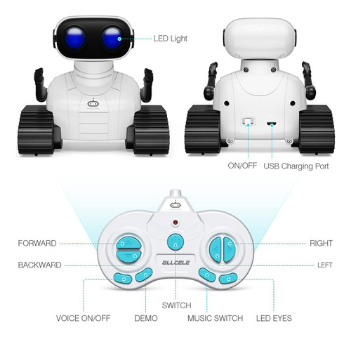 Robot Inteligente A Control Remoto, Juguete Didáctico