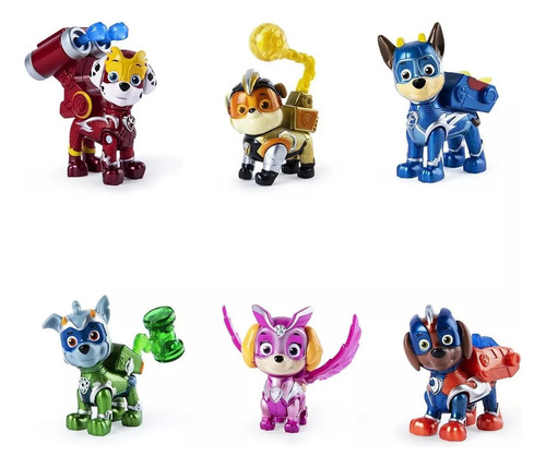 Figuras Paw Patrol Mighty Pups Super Paws Colección Completa