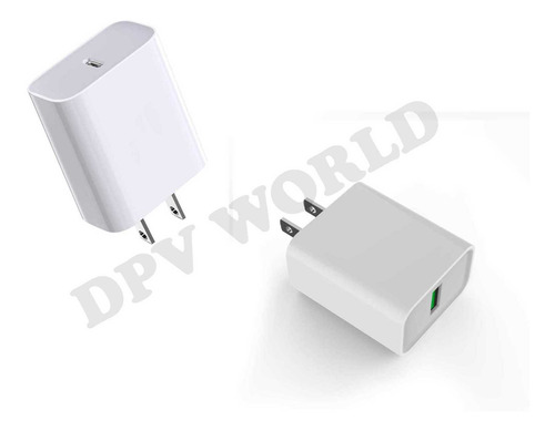 Cargador iPhone 12 11 Se 2020 18 Watt Tipo C Carga Rapida