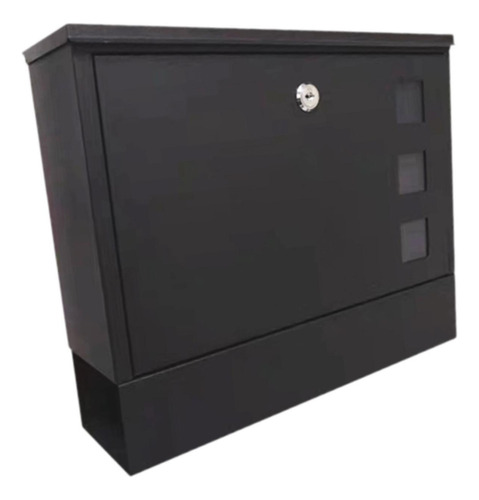 Buzón De Pared Resistente Al 36 Cm X 30 Cm X 9,5 Cm Negro
