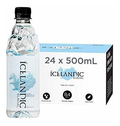 Icelandic Glacial Natural Spring Agua Alcalina, 500 Ml (24 C
