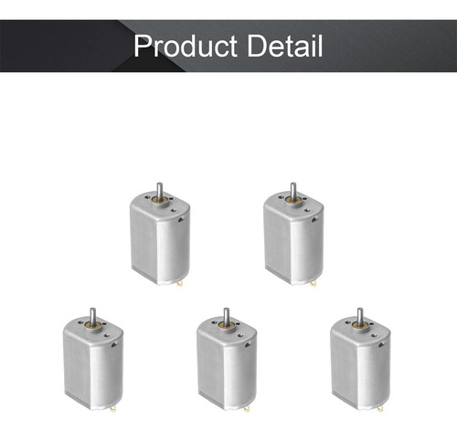 Fielect Motor Cc 3.7 V 41000 42000 Rpm 0.23 A Micro Motor Eléctrico Eje Redondo Para Barco Rc Diy Avión Juguetes Modelo Diy Hobby 5 Piezas