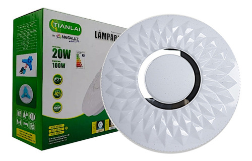 Foco Led Luminario Ahorrador Luz 3 Tonos E27 20w 1500lm Color De La Luz Blanco