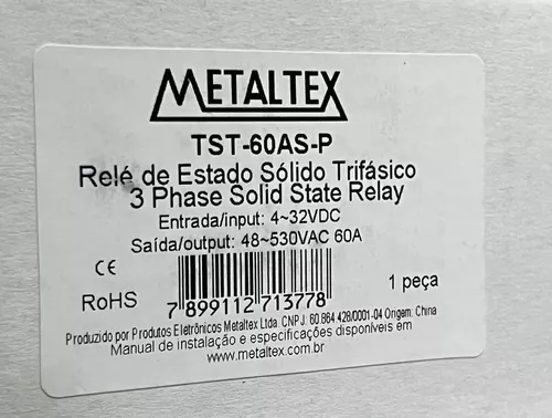 ESPECIFICAÇÕES - Metaltex