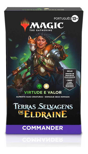 Deck Commander Virtude E Valor - Terras Selvagens  - Pt
